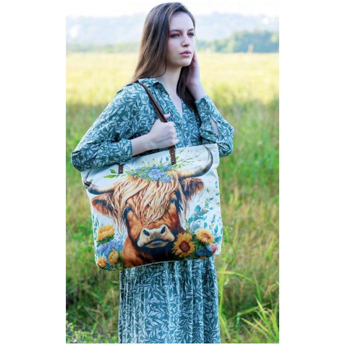 Cott N Curls Highlander Flora Tote