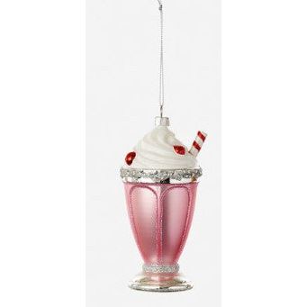 One Hundred 80 Degrees Ice Cream Soda Float Glass Ornament (CG0373)