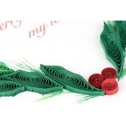 Holly Berry Heart Quilling Enclosure Card