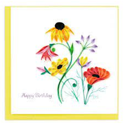 Wildflower Birthday Blooms Quilling Card