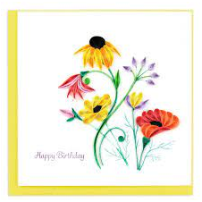 Wildflower Birthday Blooms Quilling Card