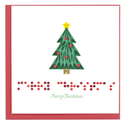 Braille "Merry Christmas" Quilling Card