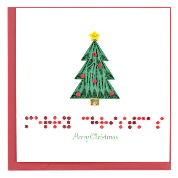 Braille "Merry Christmas" Quilling Card