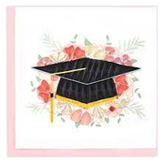 Floral Mortar Board Quilling Card