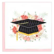 Floral Mortar Board Quilling Card