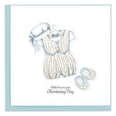 Boys Christening Quilling Card