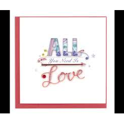 All You Need is Love Quilling Card
