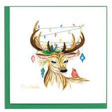 Deer Santa Quilling Card