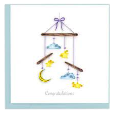 Night Sky Baby Mobile Quilling Card