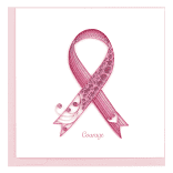 Breast Cancer Ribbon Quilling Card