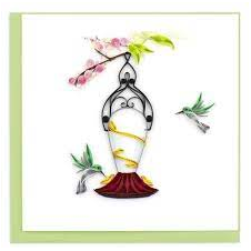 Hummingbird Feeder Quilling Card