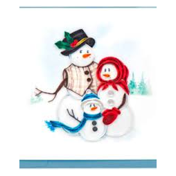 Snowman Family Quilling Card