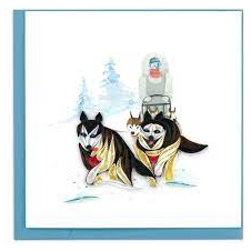 Sled Dogs Quilling Card