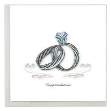 Wedding Rings Quilling Card