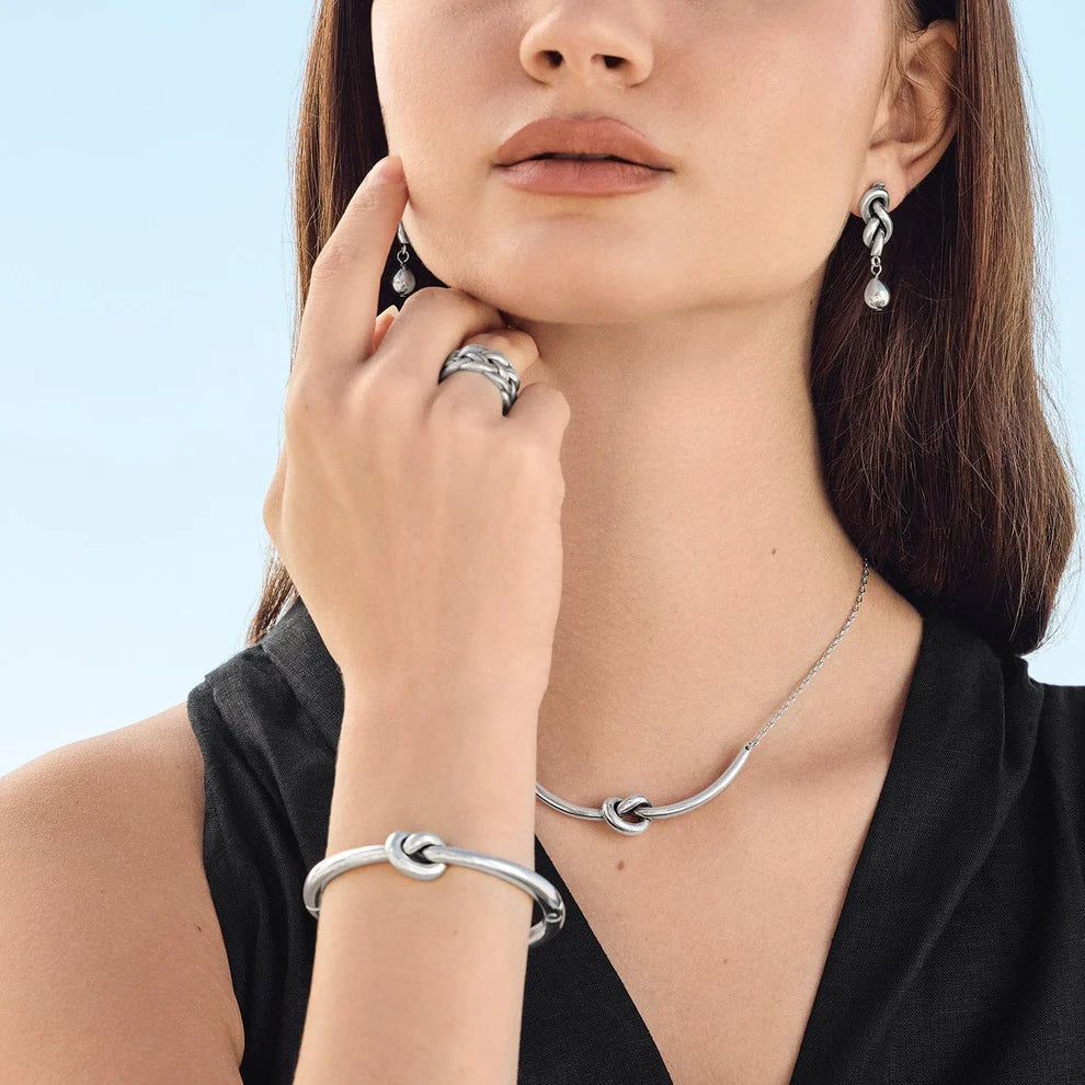 Brighton Interlok Single Knot Hinged Bangle (JF0317)