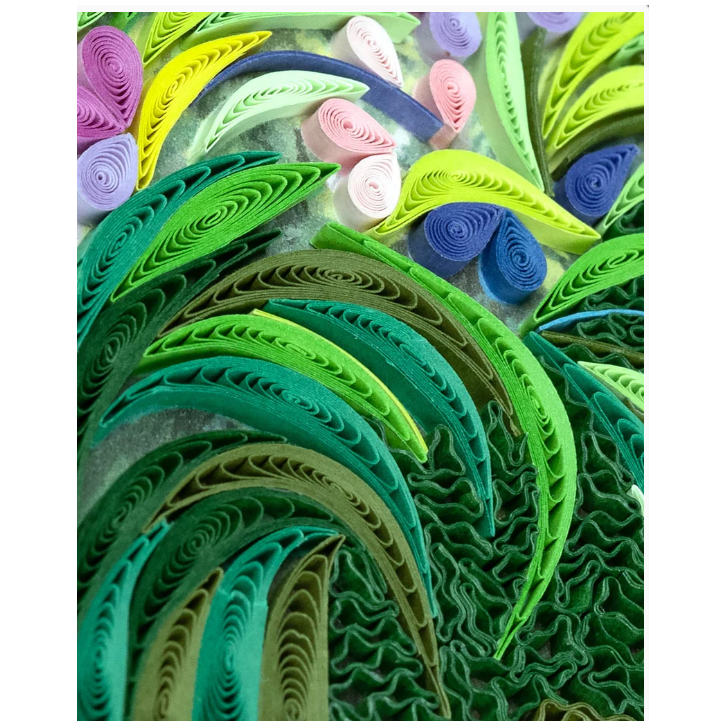 Path Through the Irises, Monet Quilling Card