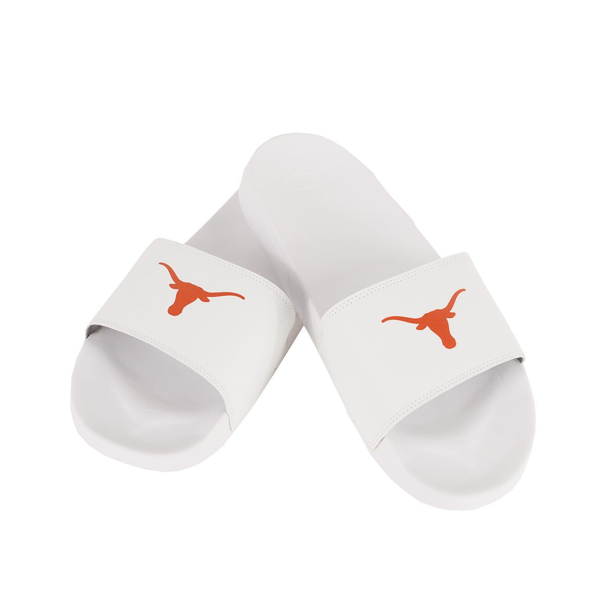 Texas Longhorn White Slide Sandal