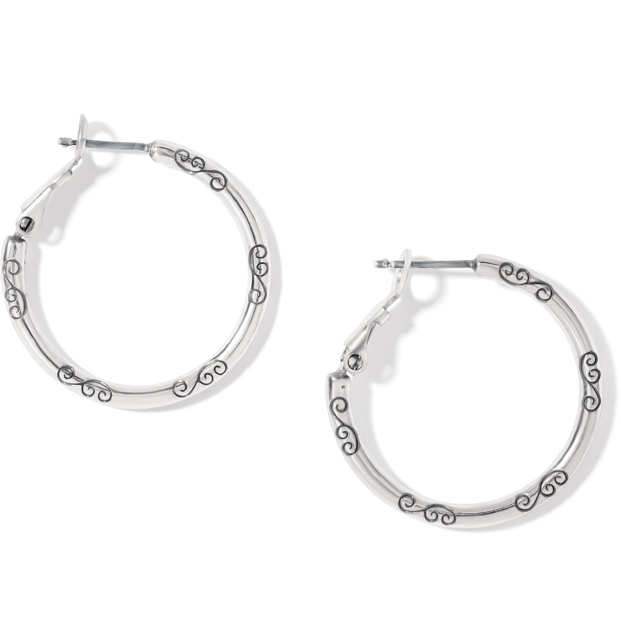 Brighton Small Silver Hoop Charm Earrings (SLV)