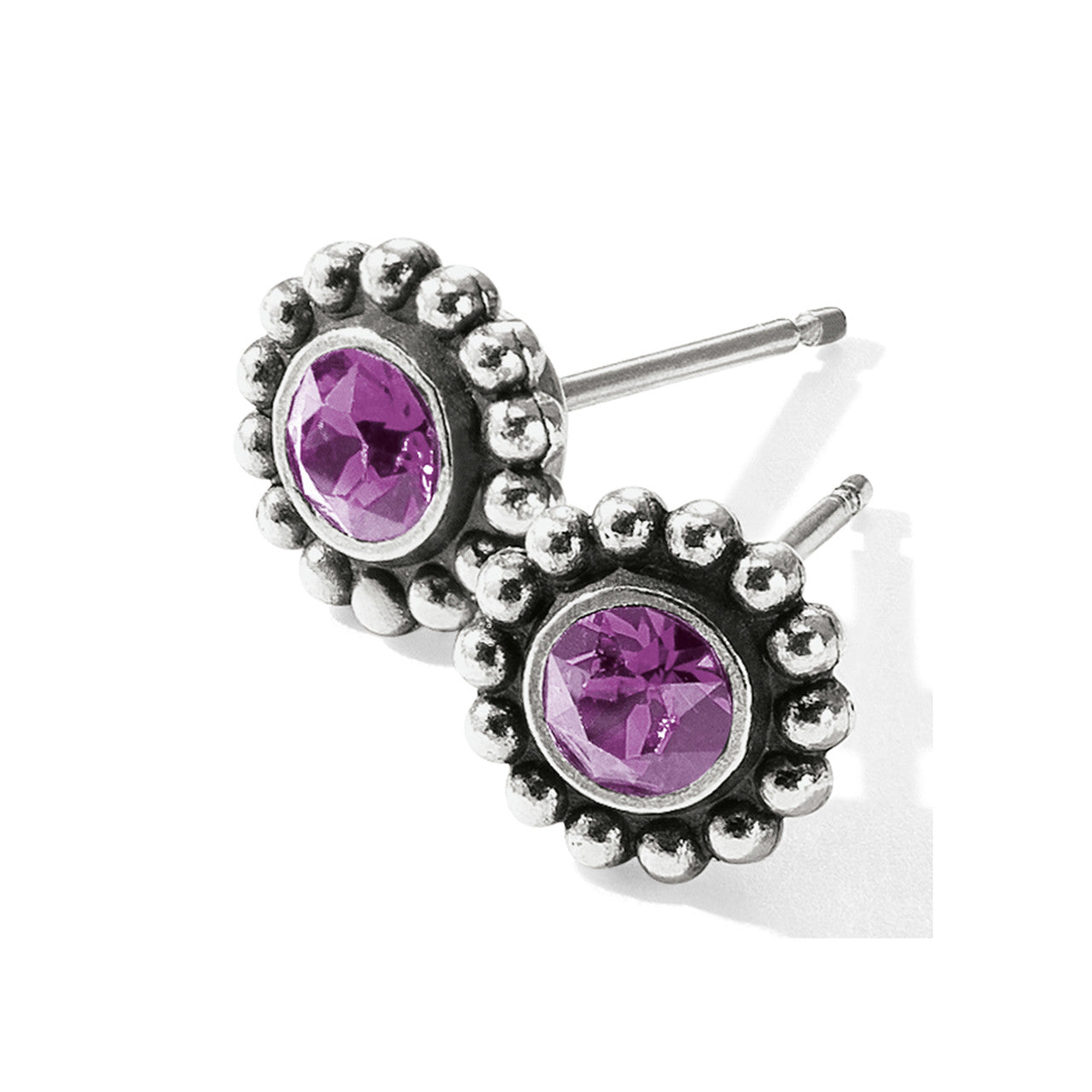 Brighton Amethyst Twinkle Mini Post Earrings (SLV)
