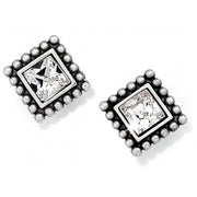 Brighton Sparkle Square Mini Post Earrings (SLV)