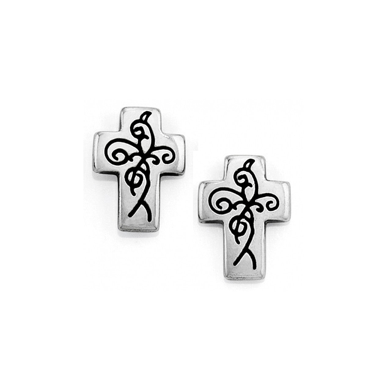 Brighton True Cross Mini Post Earrings (SLV)