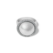Brighton Meridian Geo Dew Domed Silver & Stone Ring (J63191)