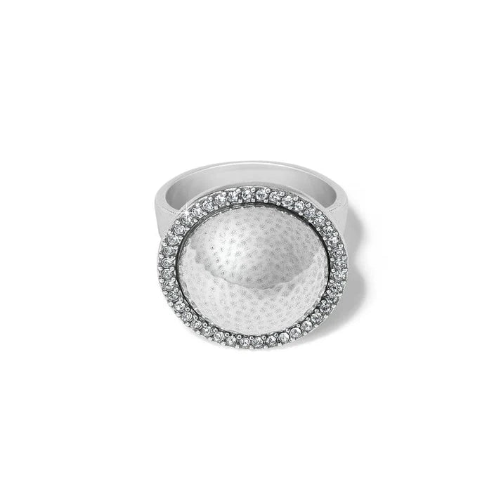 Brighton Meridian Geo Dew Domed Silver & Stone Ring (J63191)