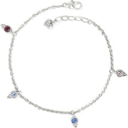 Brighton Color Drops Anklet (J71823) SLV