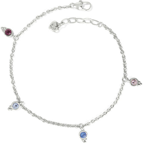 Brighton Color Drops Anklet (J71823) SLV