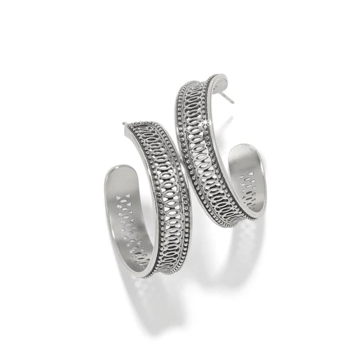 Brighton Ferrara Siena Large Hoop Silver Earrings (JA0010)