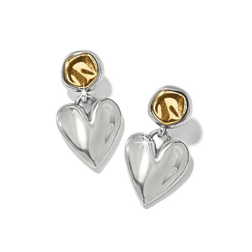 Brighton Cascade Two-Tone Heart Post Drop Earrings (JA0022)