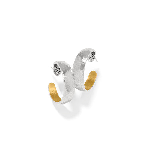 Brighton Ferrara Entrata Moon Silver Small Earrings
