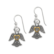 Brighton Loving Angel French Wire Two Tone Earrings