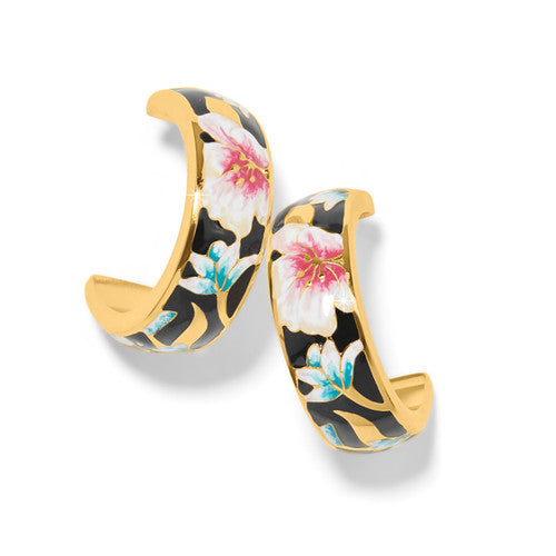 Brighton Botanique Butterfly Gold Hoop Earrings