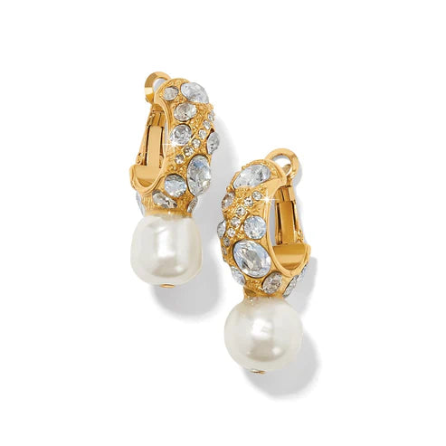 Brighton Trust Your Journey Pearl Gold Drop Earrings (JA0104)