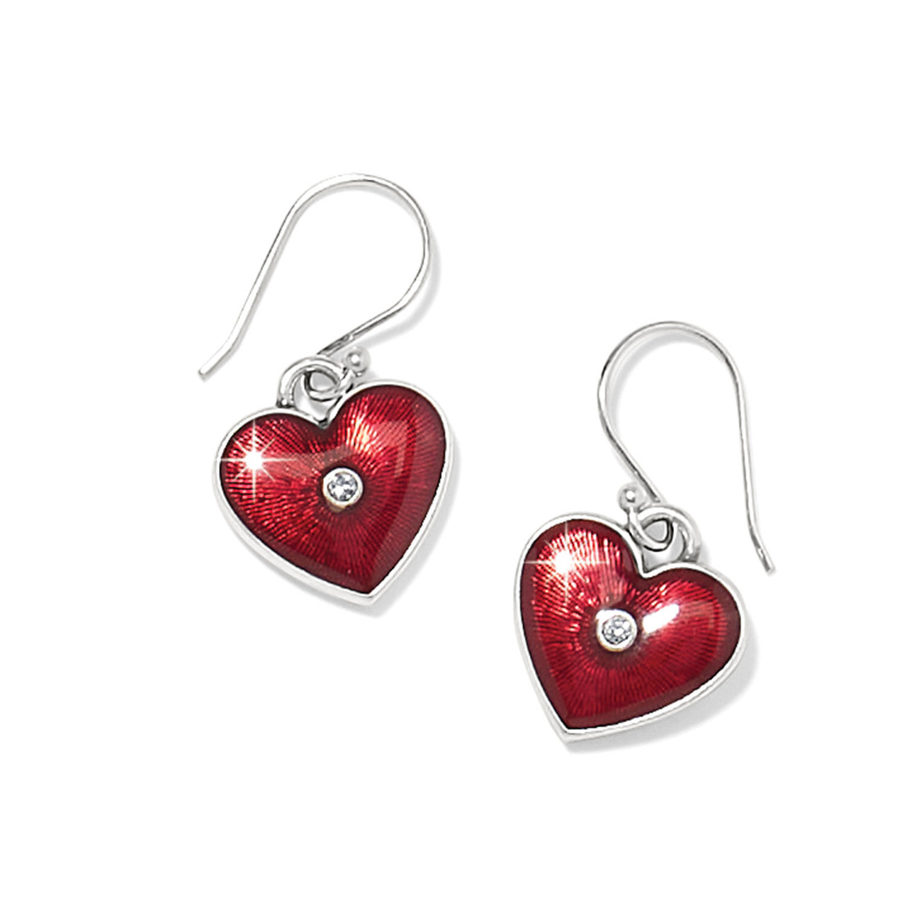 Brighton One Heart Reversible Earrings (JA0105)(Red)