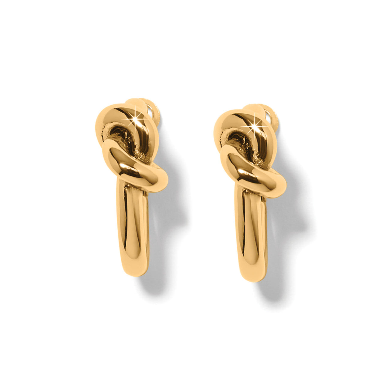 Brighton Interlok Gold Single Knot Hoop Earrings