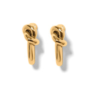 Brighton Interlok Gold Single Knot Hoop Earrings