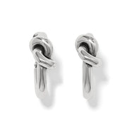 Brighton Interlok Silver Single Knot Hoop Earrings