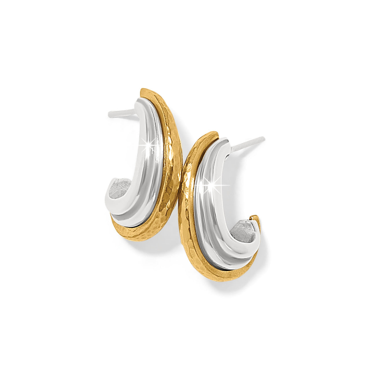 Brighton Ferrara Two-Tone Deco Small Hoop Earrings (JA0140)