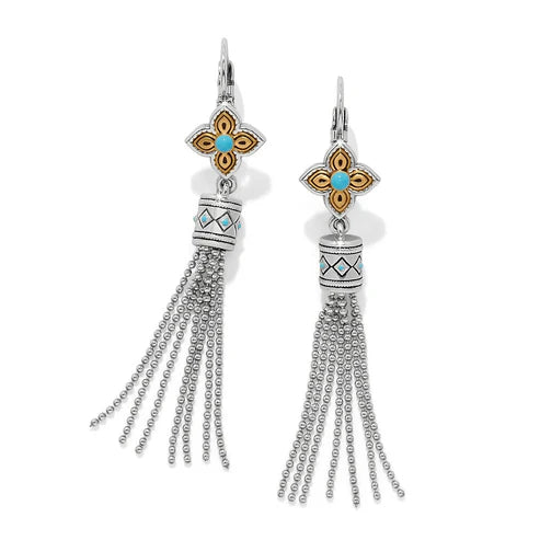 Brighton Mosaic Cerrillos Tassel Leverback Earrings (JA0186) (SLV/GLD))