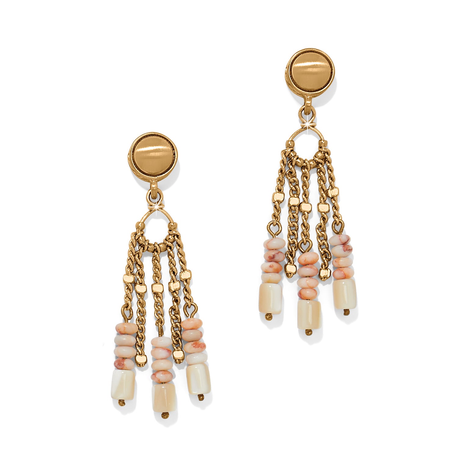 Brighton Contempo Nuevo Rosada Fringe Post Drop Earrings (GLD/STN)
