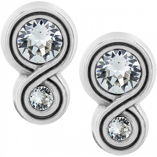 Brighton Infinity Sparkle Post Earrings (JA1222) SLV