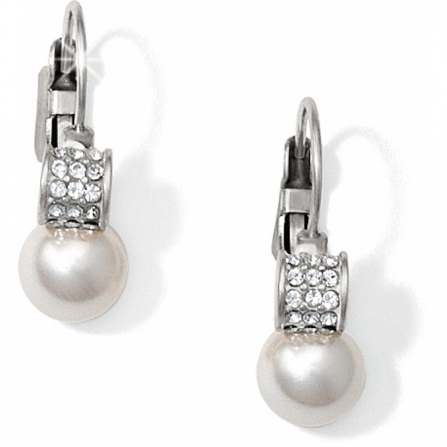 Brighton Meridian Petite Pearl Leverback Earrings (SLV)