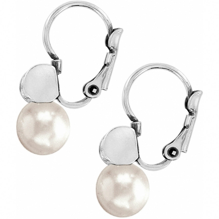 Brighton Meridian Petite Pearl Leverback Earrings (SLV)
