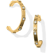 Brighton Meridian Zenith Station Hoops Earrings (GLD/CRSTL)