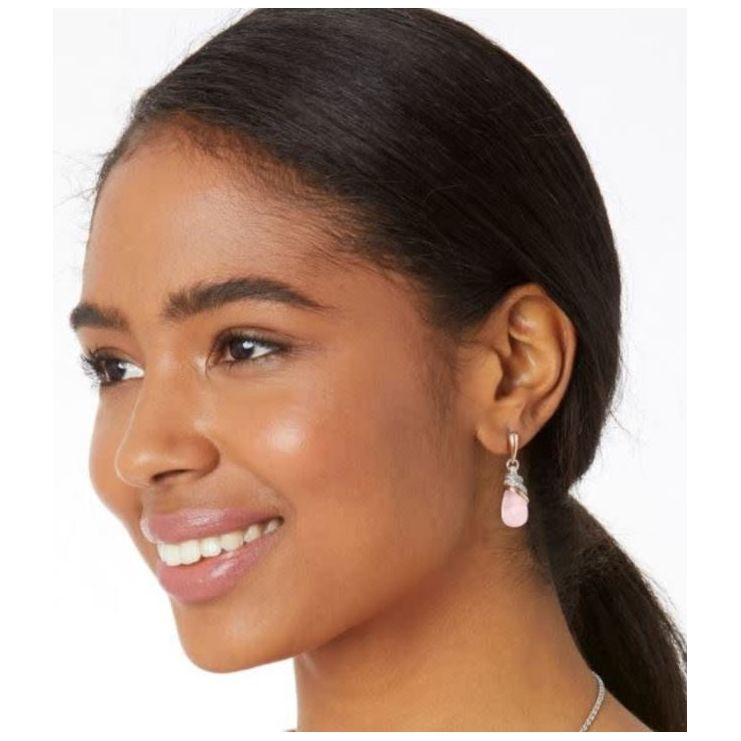 Brighton Neptune's Rings Rose Quartz Teardrop Earrings (JA497G)