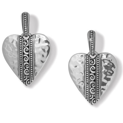 Brighton Mingle Adore Heart Post Drop Earrings (JA7580) SLV