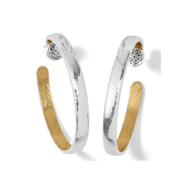 Brighton Ferrara Entrata Two-Tone Medium Hoop Earrings
