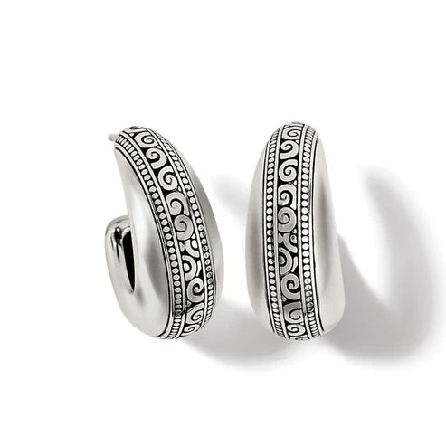 Brighton Mingle Adore Hoop Silver Earrings (JA9090) (SLV)
